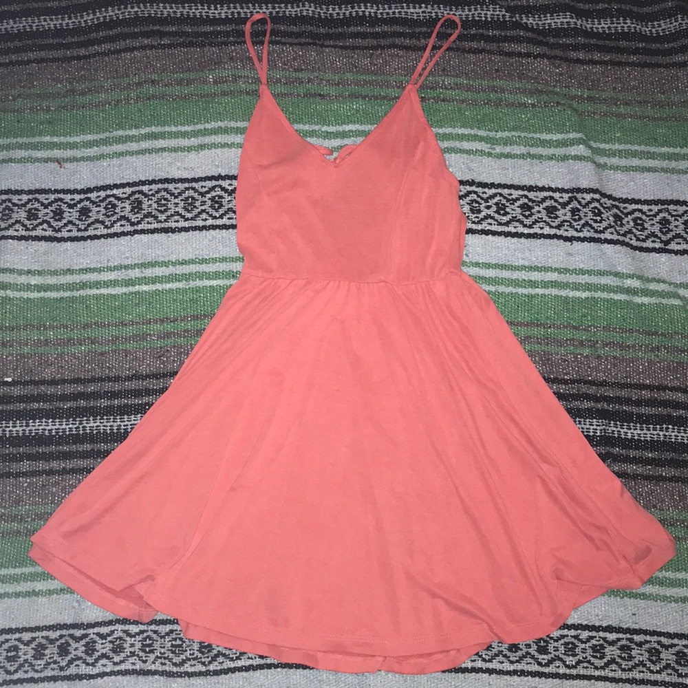 Rose colored skater dress